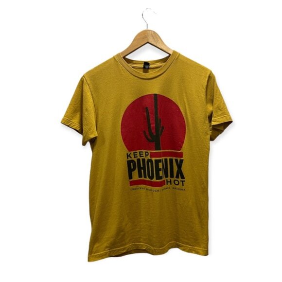 Vintage tyle raphic ellow  hirt hoenix - Picture 2 of 10